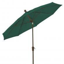 FiberBuilt 9 Ft. Aluminum Market Patio Umbrella W/ Crank Lift & Tilt - Forest Green image