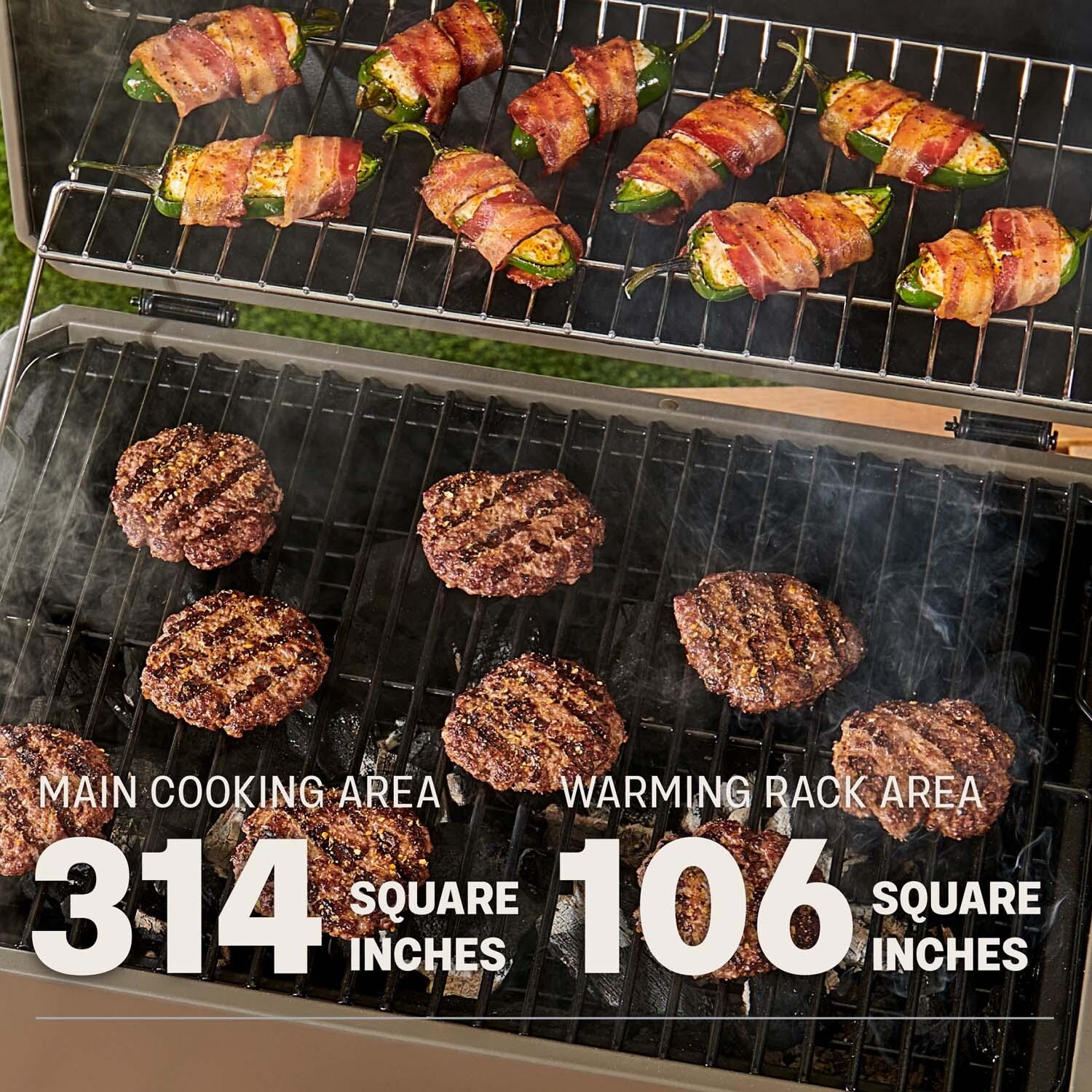 TYTUS TDT-BUN-010 Modular Grilling Collection 32 Inch Propane Gas Grill, Charcoal Grill, & Propane Gas Griddle w/ Cart - Charcoal Grill Capacity - Detail thumbnail