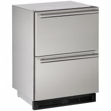 U-Line 24-Inch 5.4 Cu. Ft. Outdoor Rated Refrigerator Drawers - U-1224DWRSOD-00A image