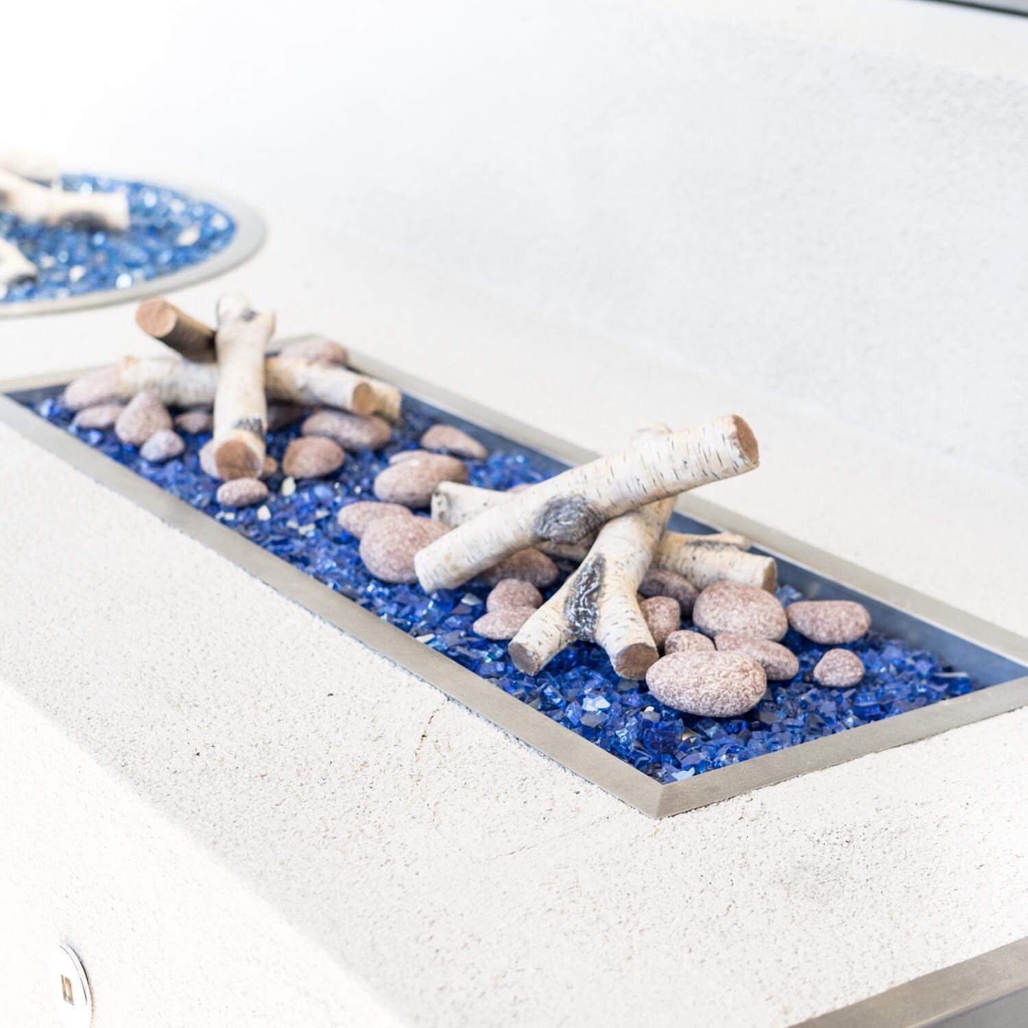  BBQGuys Signature Series Rectangular Drop-In Pan W/ H-Burner - Shown W/ Fire Pit Media Decor (Sold Separately) thumbnail