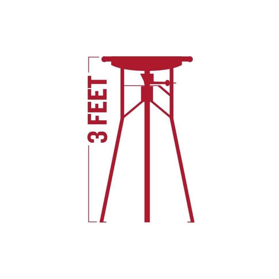 FireDisc TCGFD22HRR Original 36-Inch Tall Portable Propane Cooker - Fireman Red - 3-Ft Height thumbnail