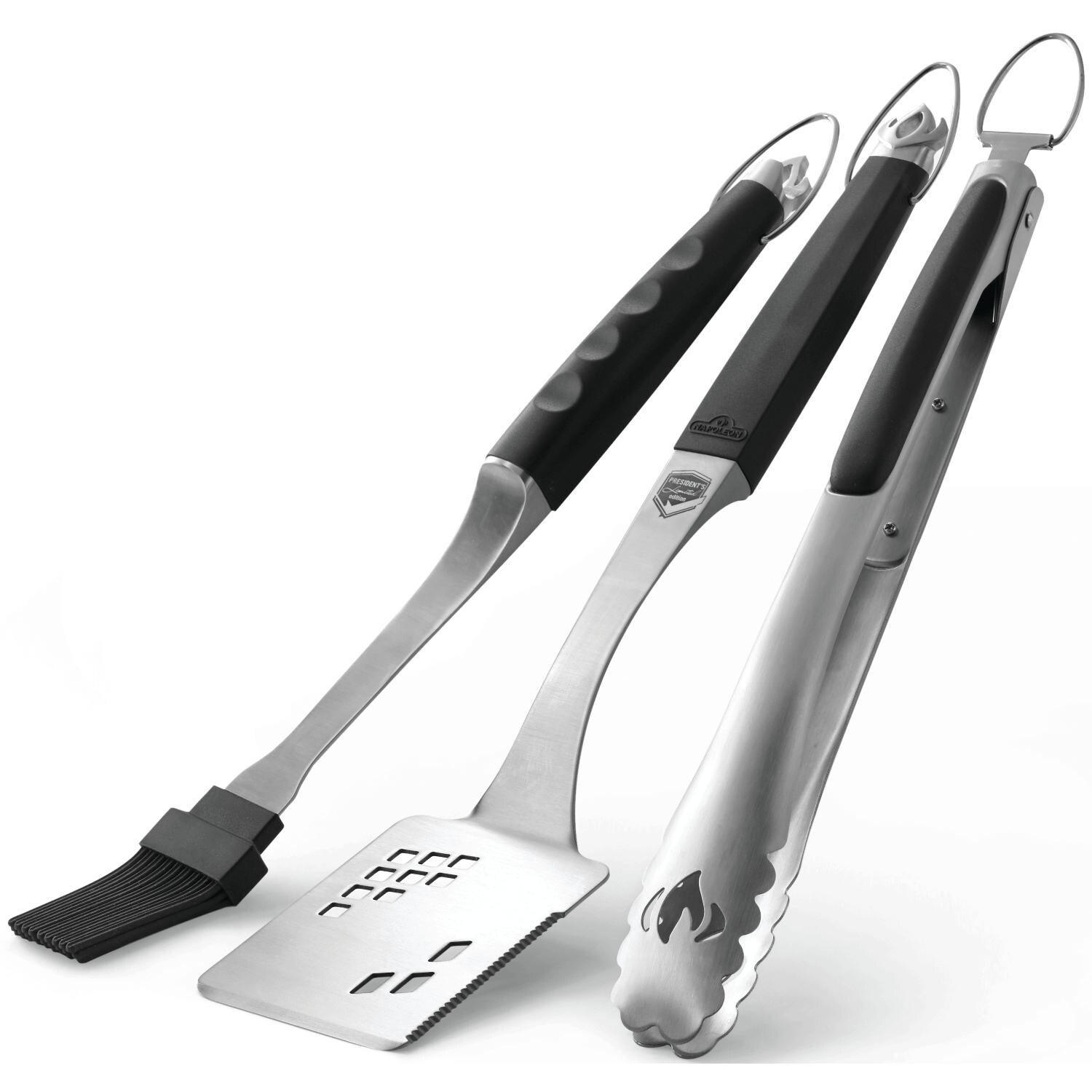 Napoleon Executive 3Piece Stainless Steel BBQ Tool Set 70036 BBQGuys