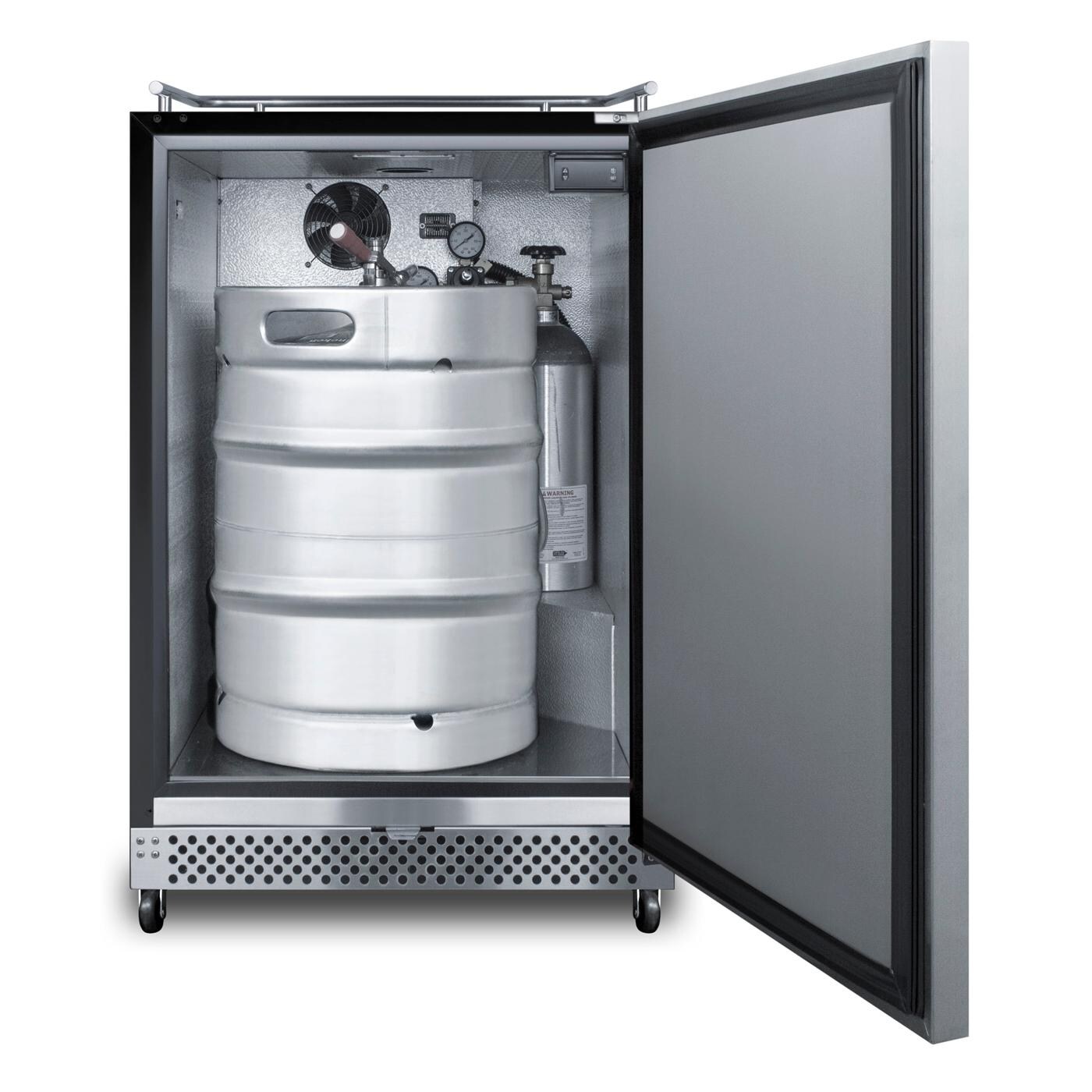 Summit SBC696OSNK Commercial Outdoor Rated DIY Tap Beer Dispenser / Kegerator - With Keg thumbnail