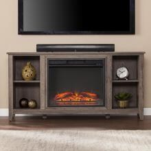 Southern Enterprises Parkdale 55-Inch Electric Fireplace Media Console - Mocha Gray - FP9691