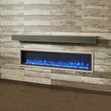 The Outdoor GreatRoom Company 72-Inch Gallery Non-Combustible Linear Polished Midnight Mist Supercast Modern Mantel - GMMMT-72 image