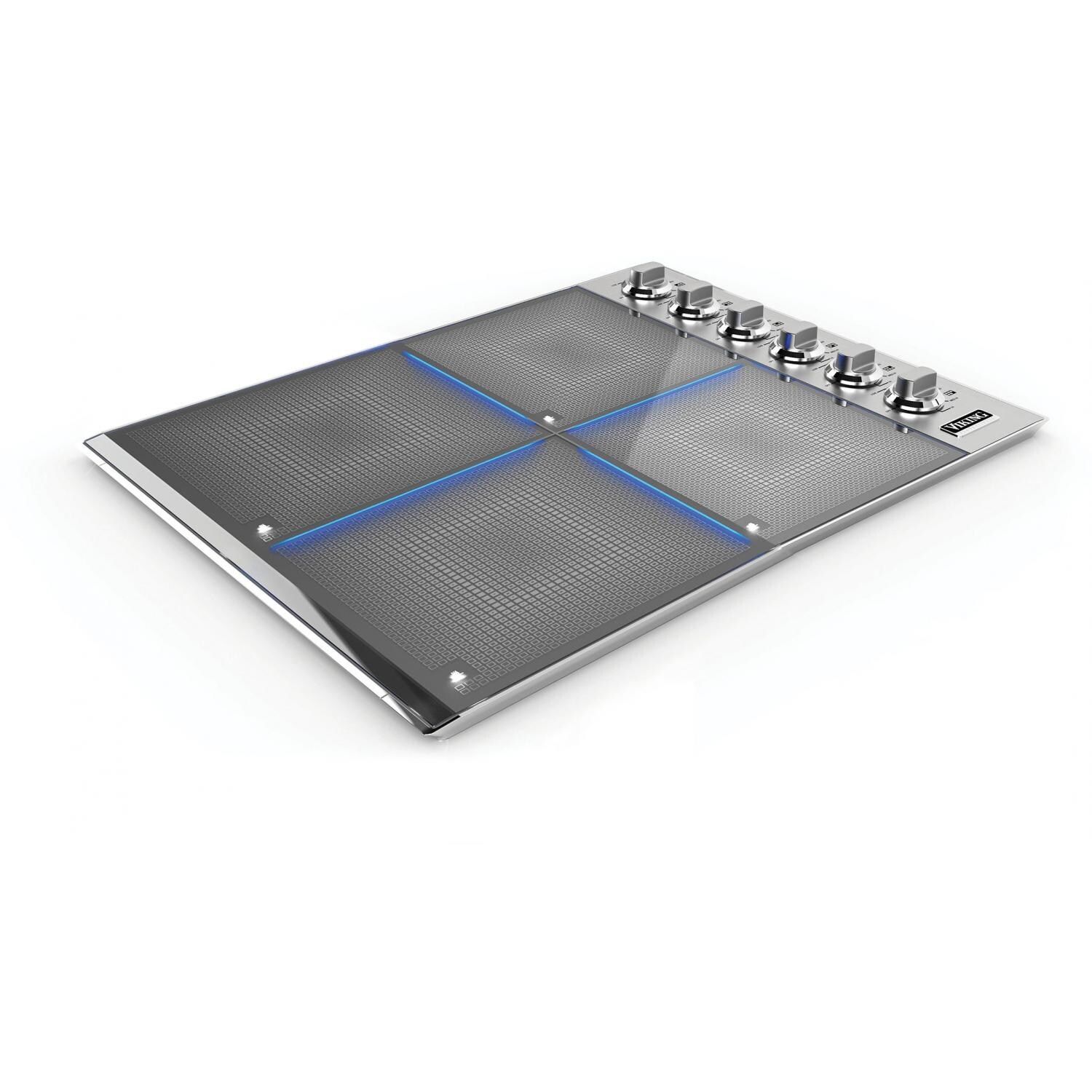 Viking Professional 5 Series 30-Inch 4-Burner Induction Cooktop - Shown With CoolLit LED Lights thumbnail