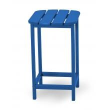 South Beach Pacific Blue Recycled Plastic Wood 19 X 15 Inch Rectangular Patio Counter Height End Table By POLYWOOD image