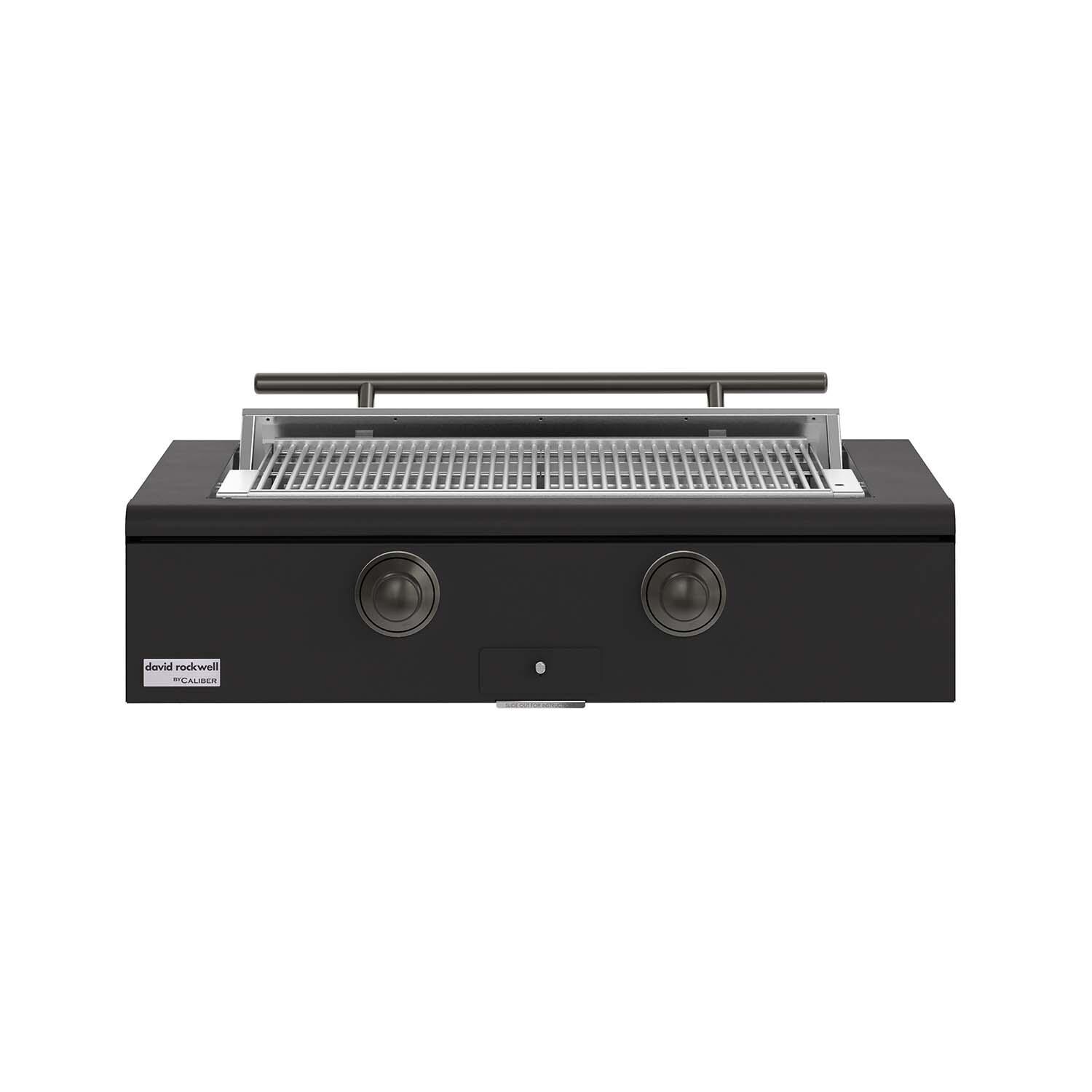Caliber 42-in Propane Built-In Rockwell Grill - Ultra Matte Black w/ Pewter Hardware - CRG-42BL00-A-085-H05