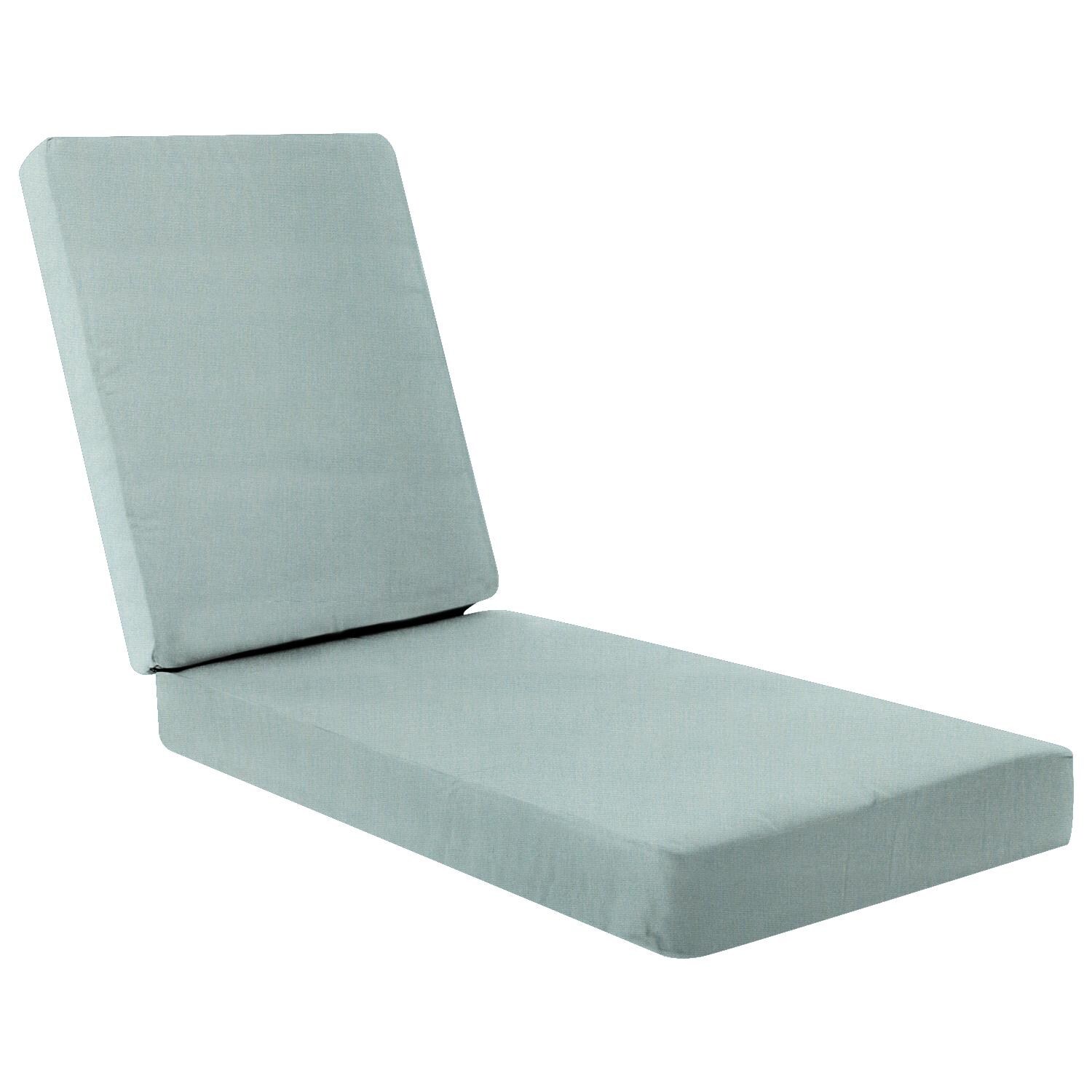 Sunbrella Canvas Spa Long Outdoor Replacement Chaise Lounge Cushion W/ Knife Edge By BBQGuys Signature