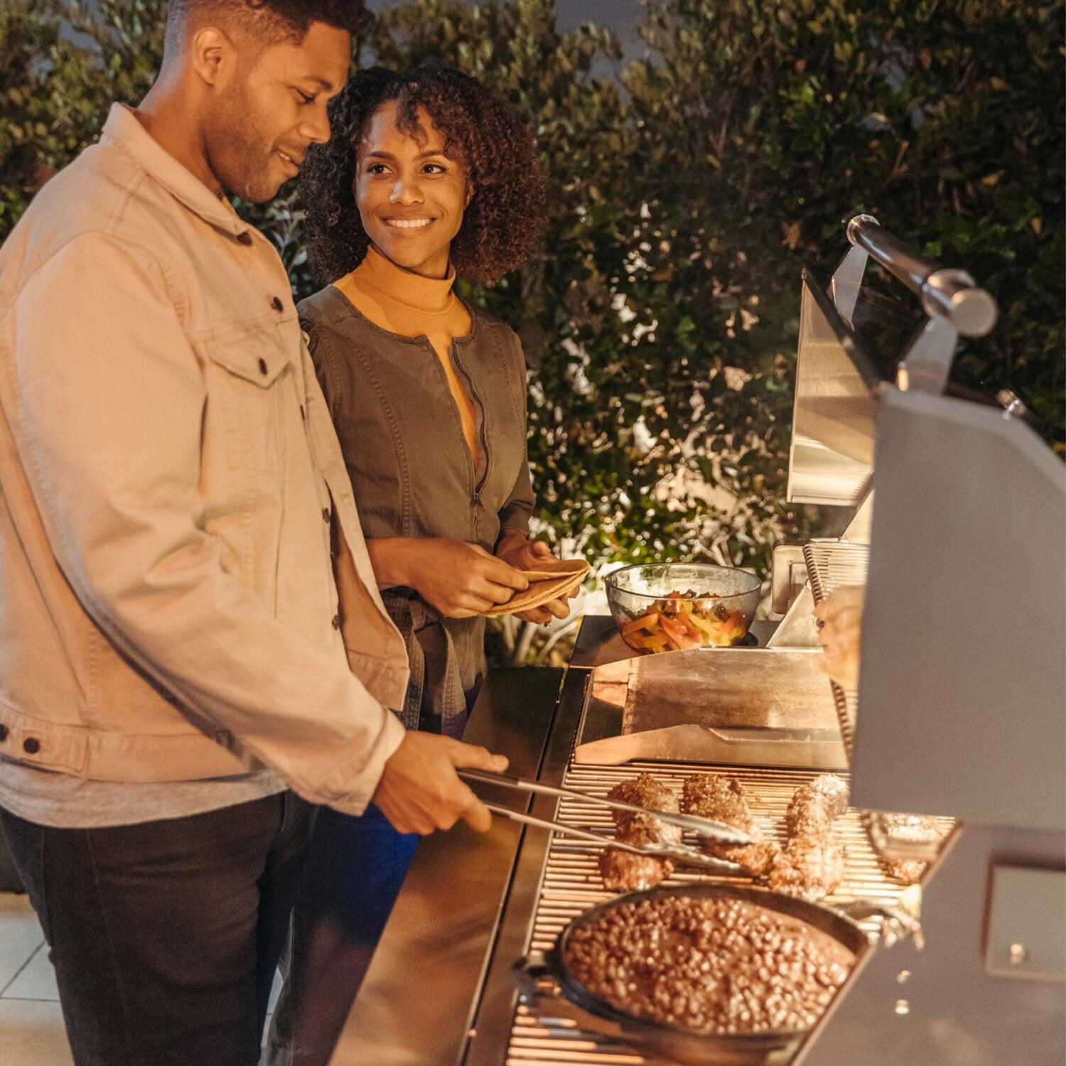 American Made Grills Estate 42-Inch Freestanding Grill ESTFS42-NG - Natural Gas - Evening Cook - Lifestyle thumbnail