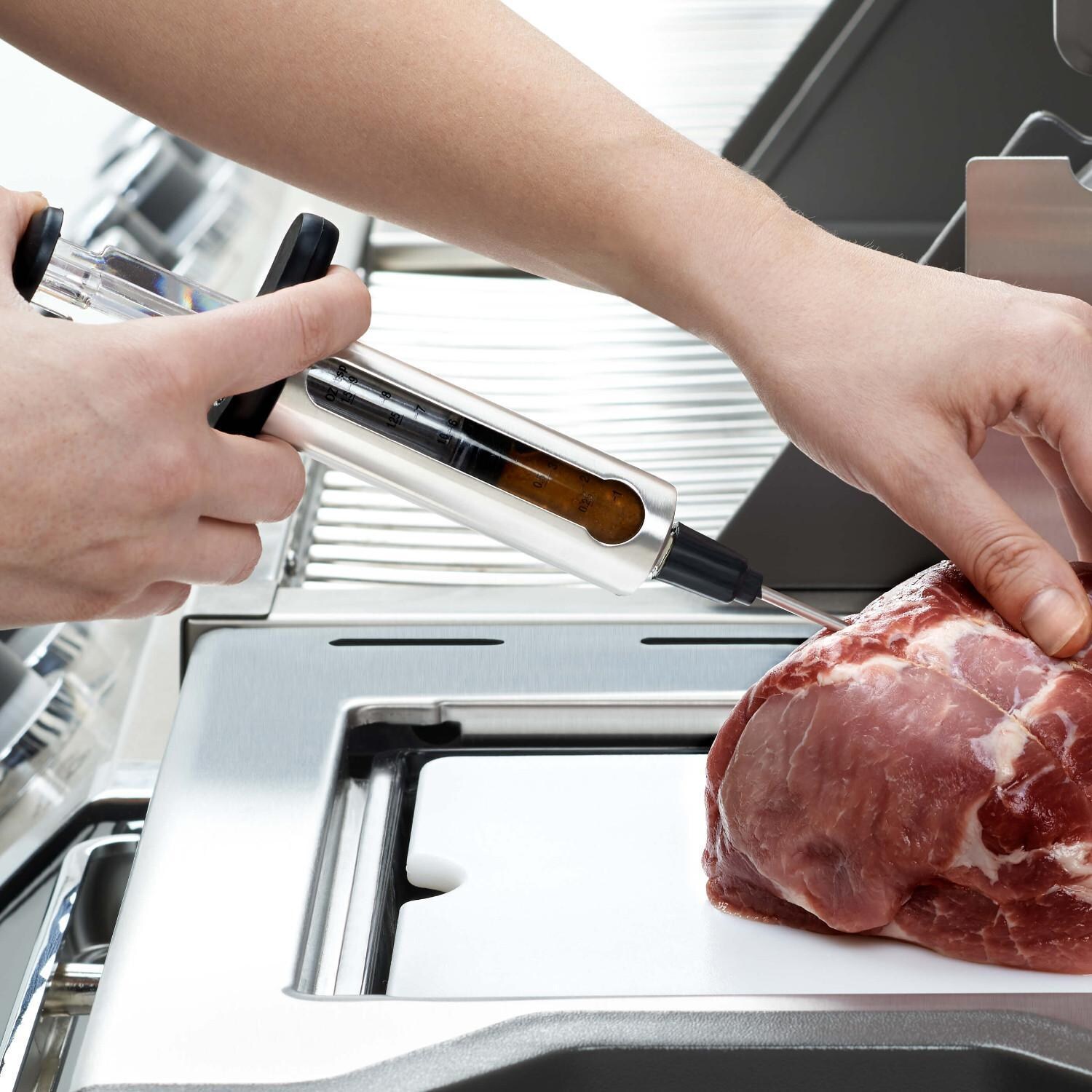 Napoleon Easy Prep Bundle - Stainless Steel Marinade Injector - Thin Injector in Roast - Lifestyle thumbnail