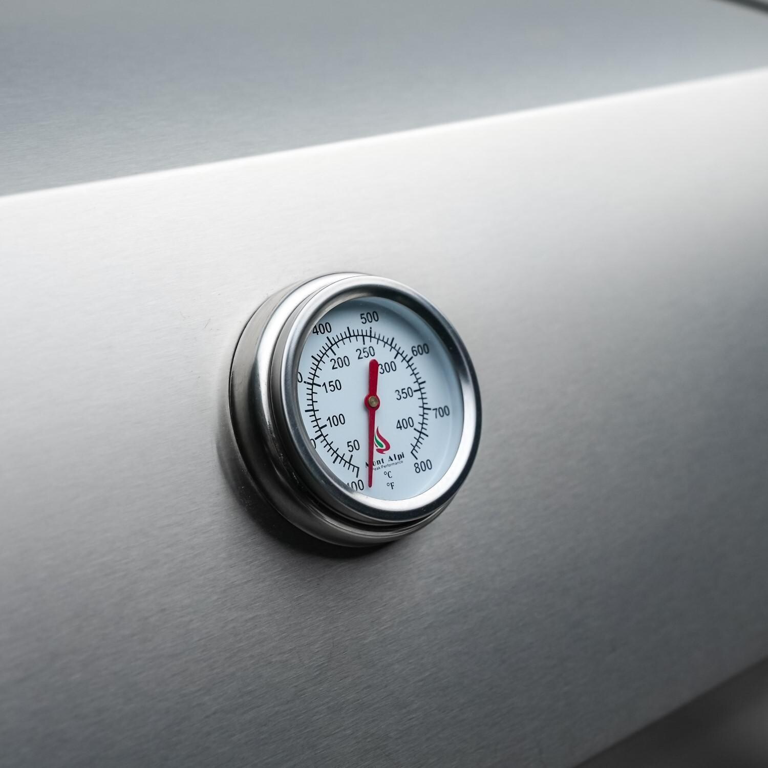 Mont Alpi - MAi805-D - Deluxe Grill Island - Stainless Steel - Temperature Gauge - Detail thumbnail