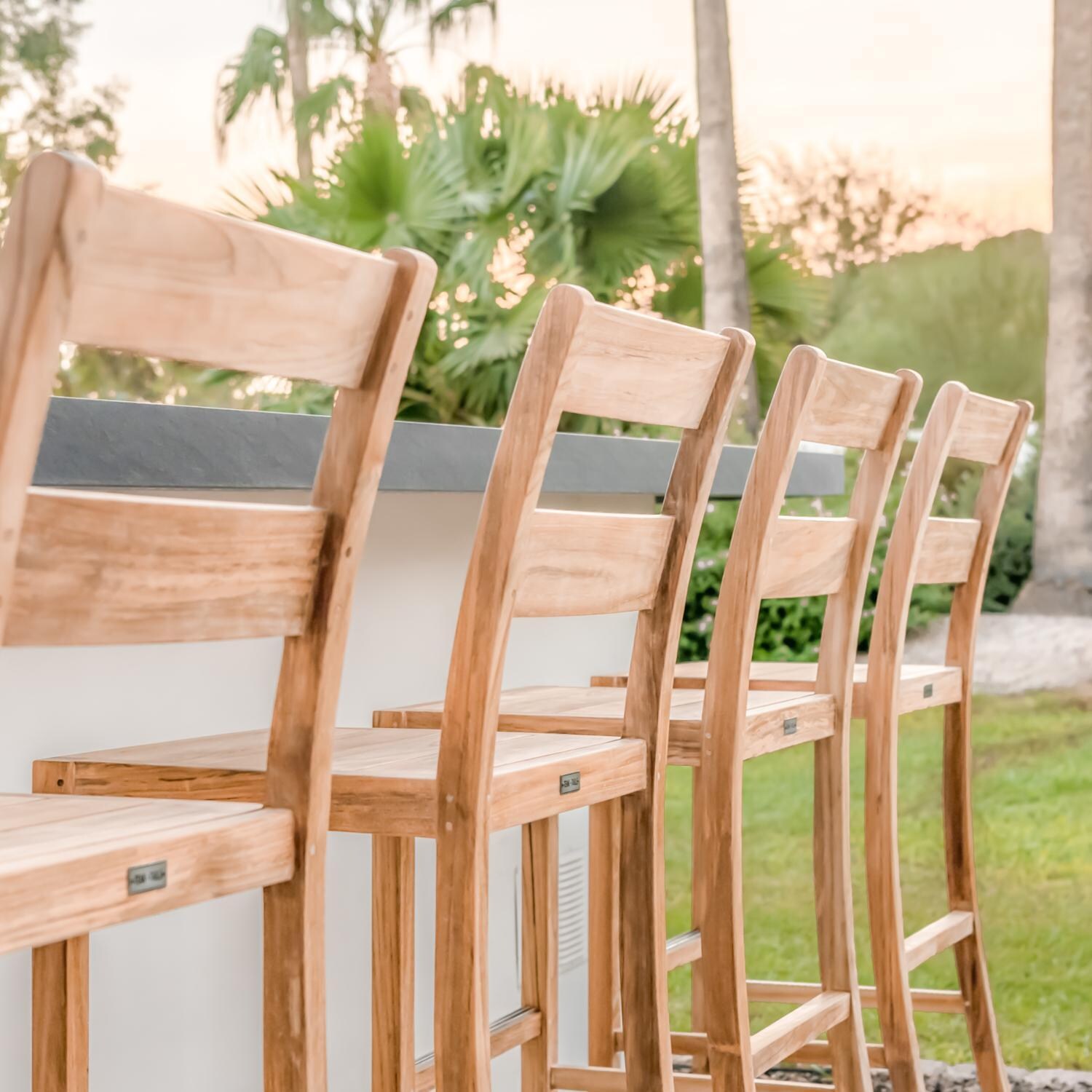 Teak + Table Friday Bar Chair - Bird's Eye View - Lifestyle thumbnail