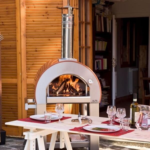 Alfa Forno 5 Minuti Wood Burning Pizza Oven On Cart - Lifestyle View thumbnail