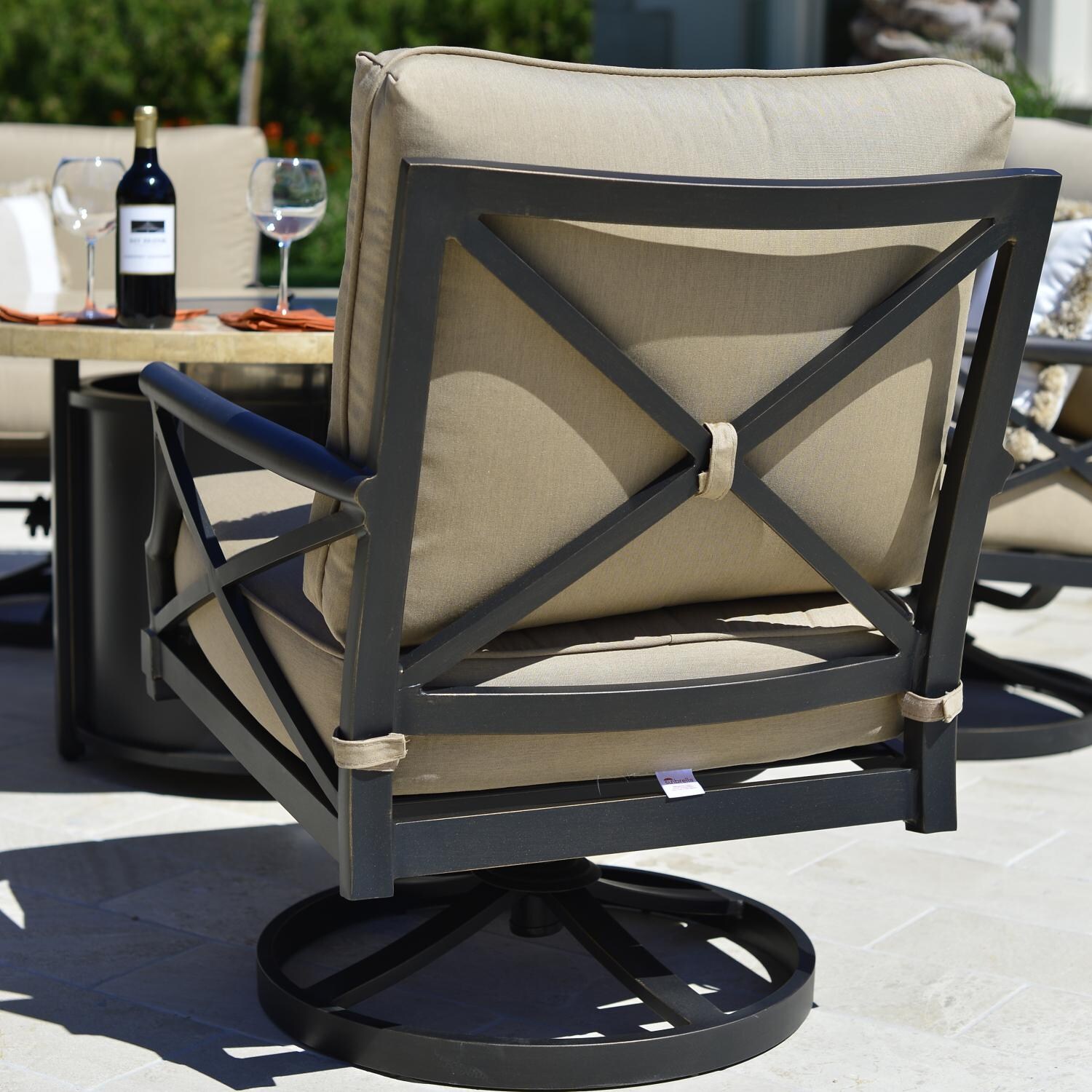 Laguna Aluminum Swivel Rocker - Back Detail thumbnail