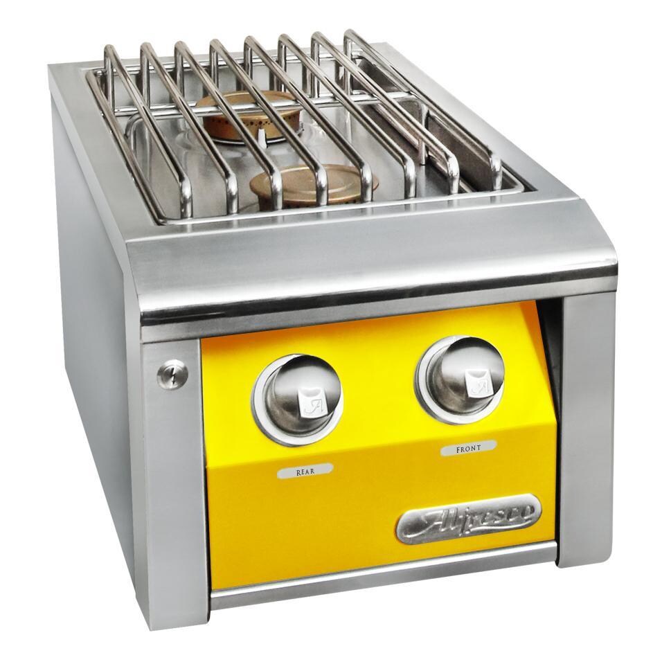 Alfresco Grills AXESB-2C-NG-S1023 Alfresco Natural Gas Double Side Burner For Freestanding Grills in Traffic Yellow thumbnail