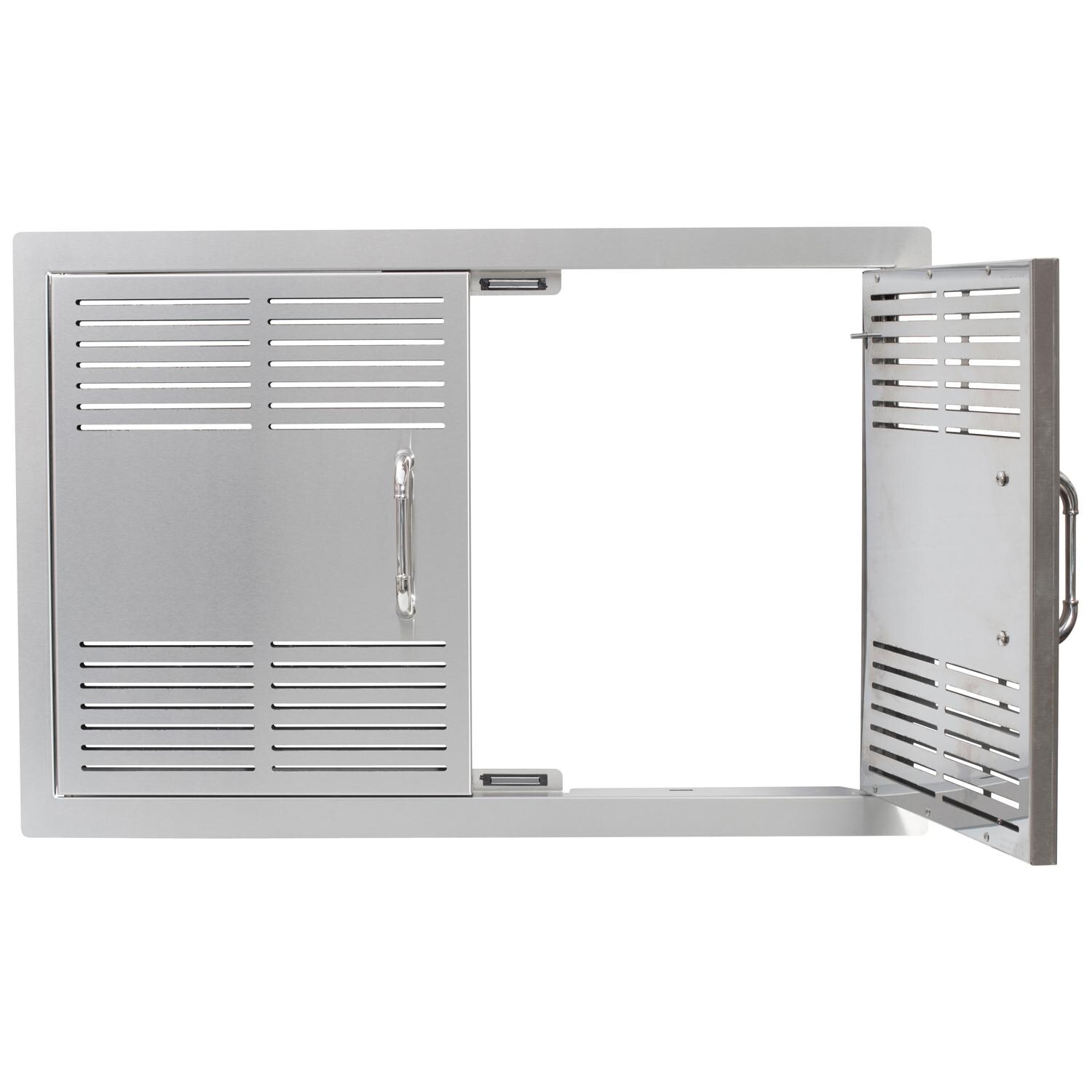 Bull 44570 30-Inch Dual-Lined Vented Stainless Steel Double Access Doors - Front With Door Open thumbnail