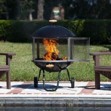 Fire Sense Bon Fire 28-Inch Wood-Burning Fire Pit - Black - 1471