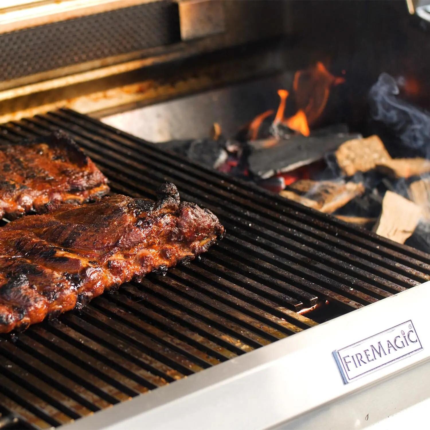 Fire Magic - E790I-8L1P-W - Echelon Diamond 36-Inch Built-In Propane Gas Grill W/ On Infrared Burner, Magic View Window & Rotisserie - Cooking With The Smoker Box thumbnail