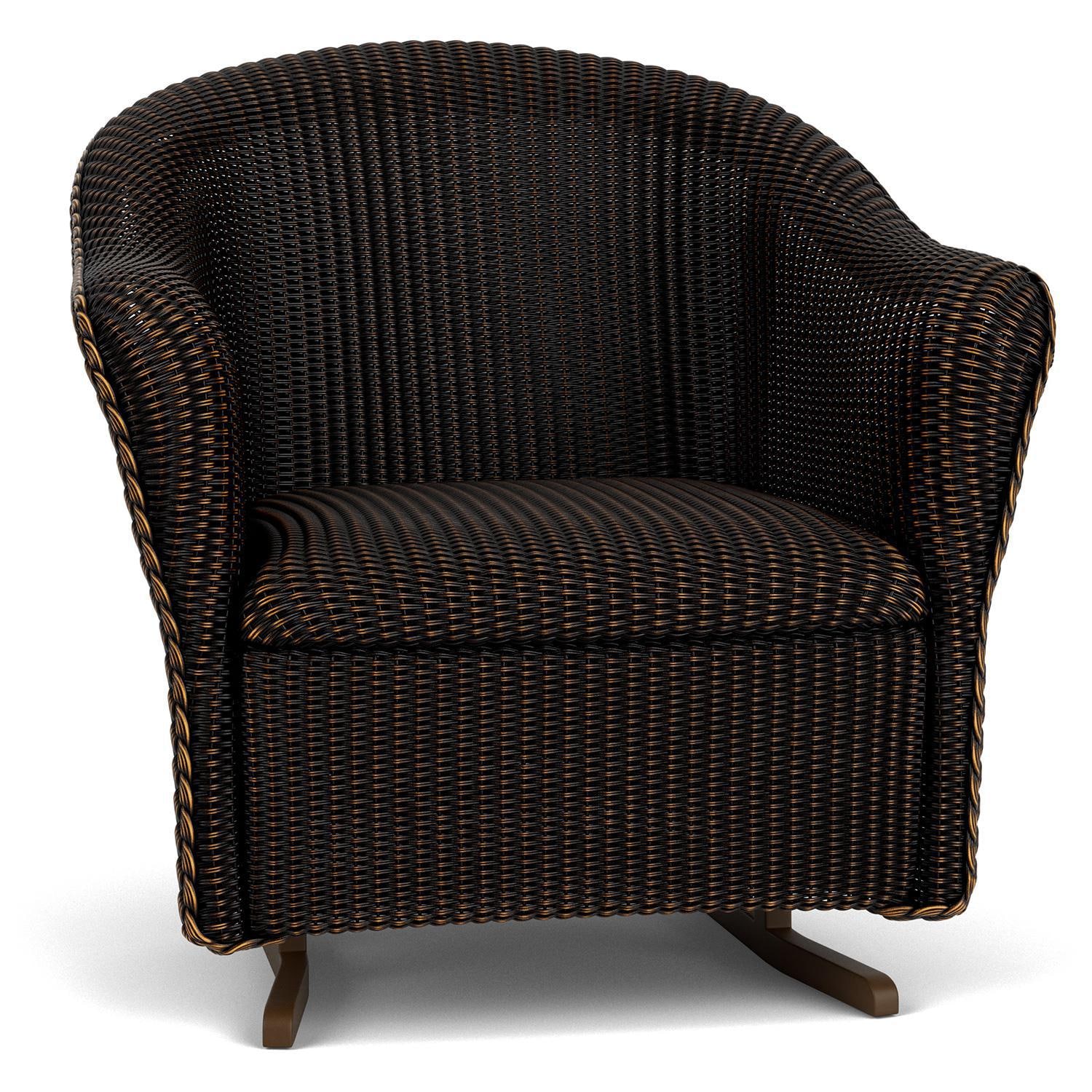 Lloyd Flanders Reflections 3-Piece Seating Set W/ Spring Rockers in Mink Finish - Spring Rocker Angled thumbnail