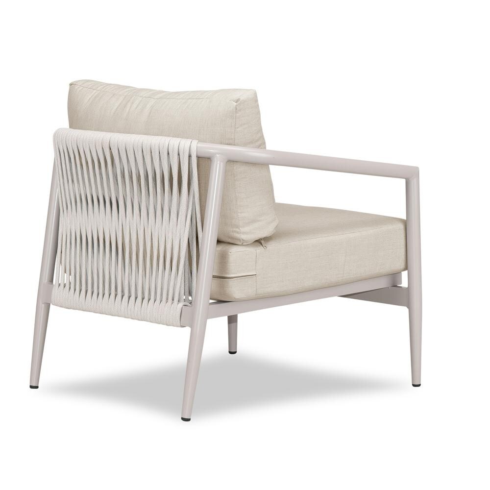 Lakeview Midnight Cove Aluminum Club Chair in Urban Stone/Carrera/Cast Silver - Back Right - White Background thumbnail