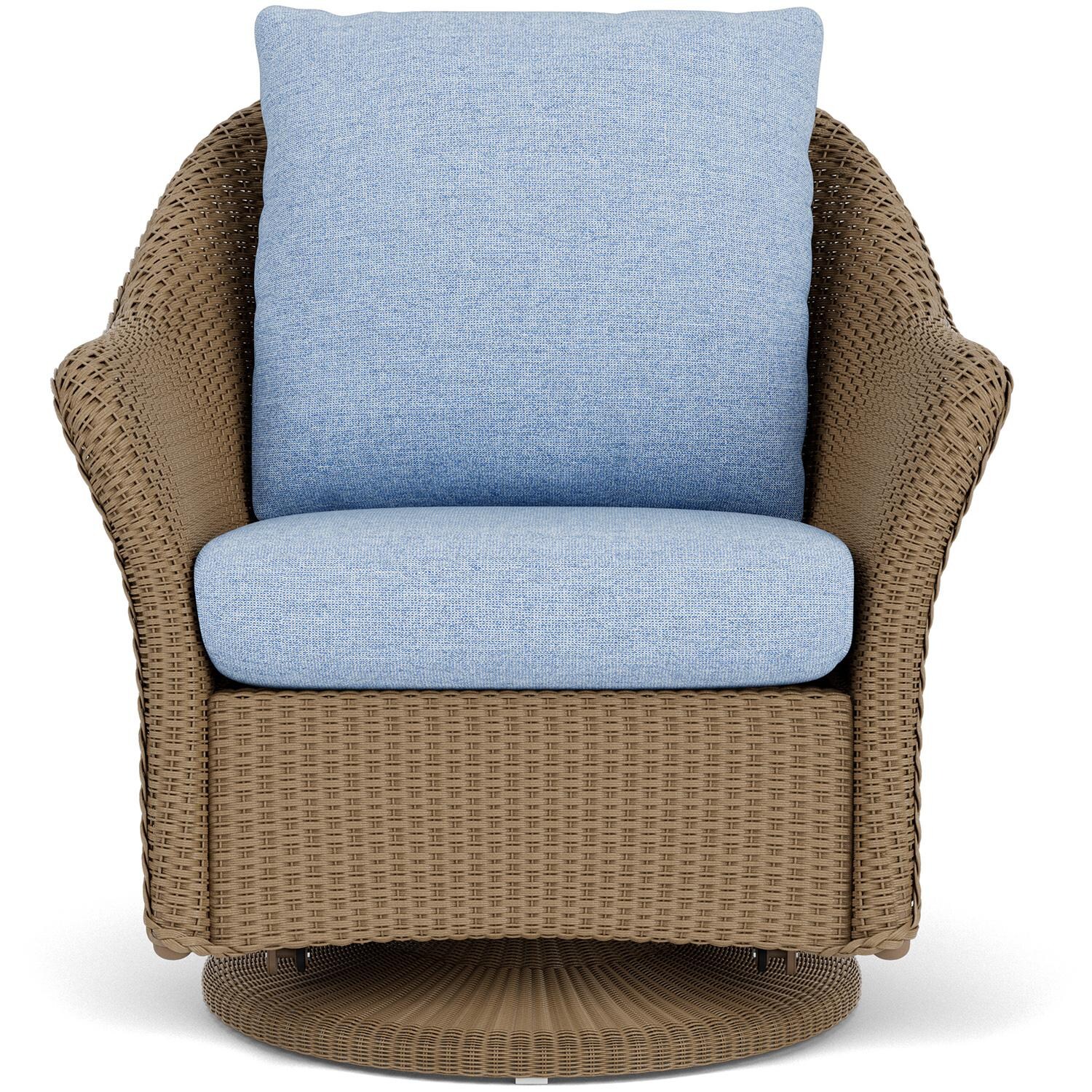 Lloyd Flanders Weekend Retreat Swivel Glider Lounge Chair in Fawn Finish W/ Demo Skyway Fabric thumbnail