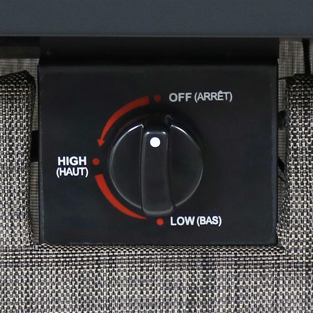 Ultimate Patio 28-Inch Square Propane Gas Fire Pit w/ Brown Rafa Fabric - Control thumbnail