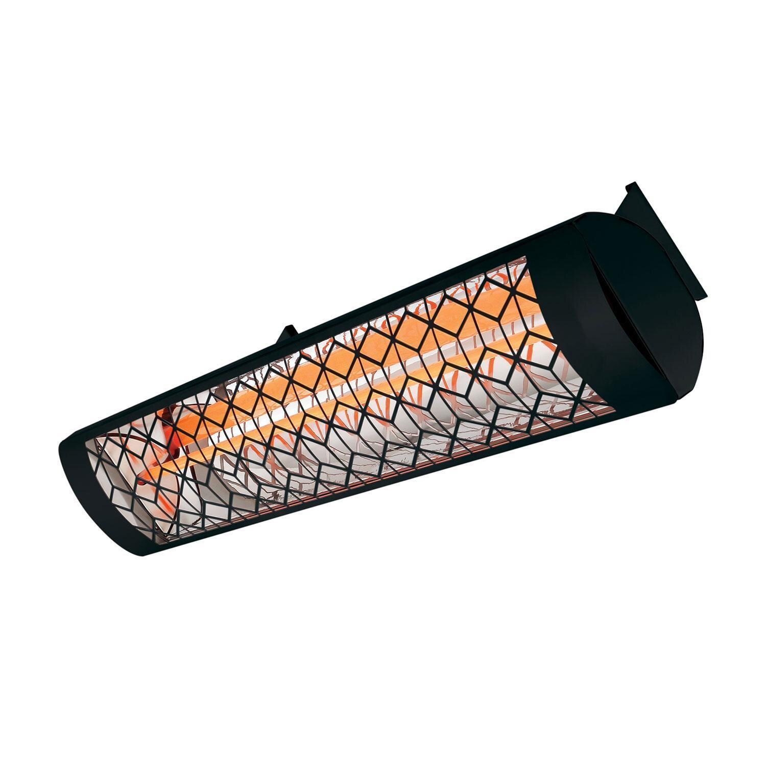 Eurofase EF30480B6 Stella Series 61-in 3000 Watt Single Element Marine Grade 480V Electric Patio Heater in Black - Tilted - Side View - White Background thumbnail