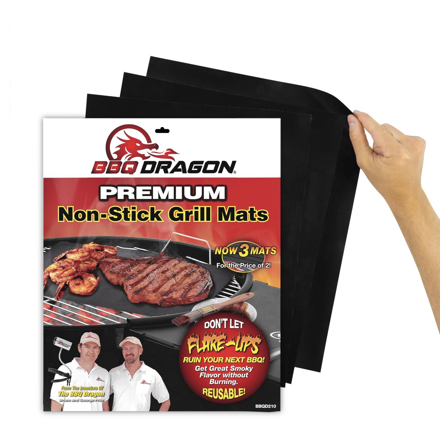 BBQ Dragon Grill Mats - Non-Stick 3-Pack - BBQD210