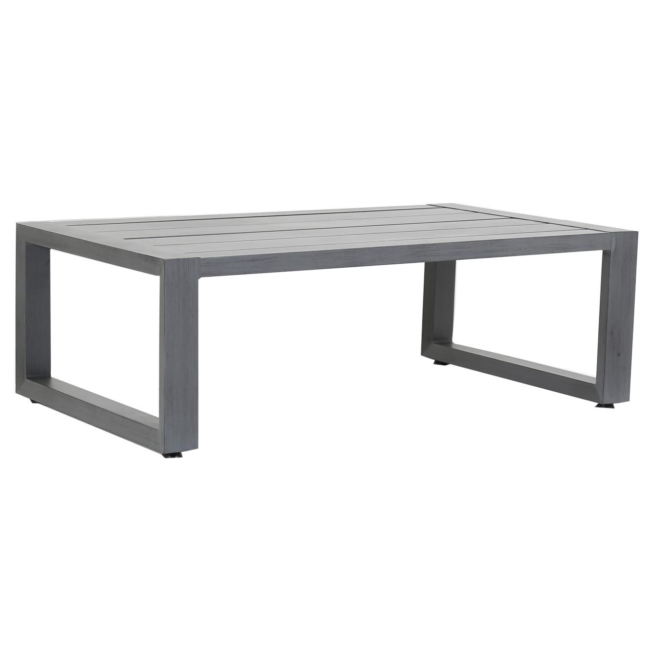 Redondo 54 X 33 Inch Rectangular Aluminum Coffee Table in Slate by Sunset West