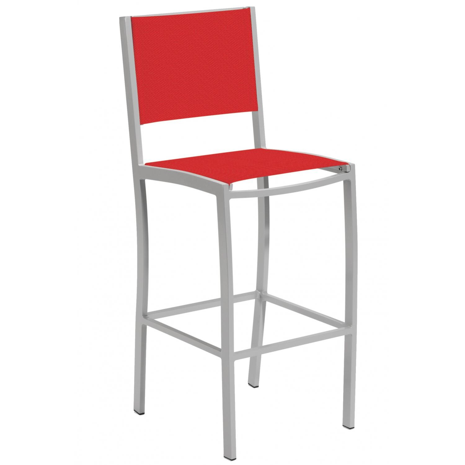 Travira Aluminum Patio Bar Stool - Red Sling thumbnail