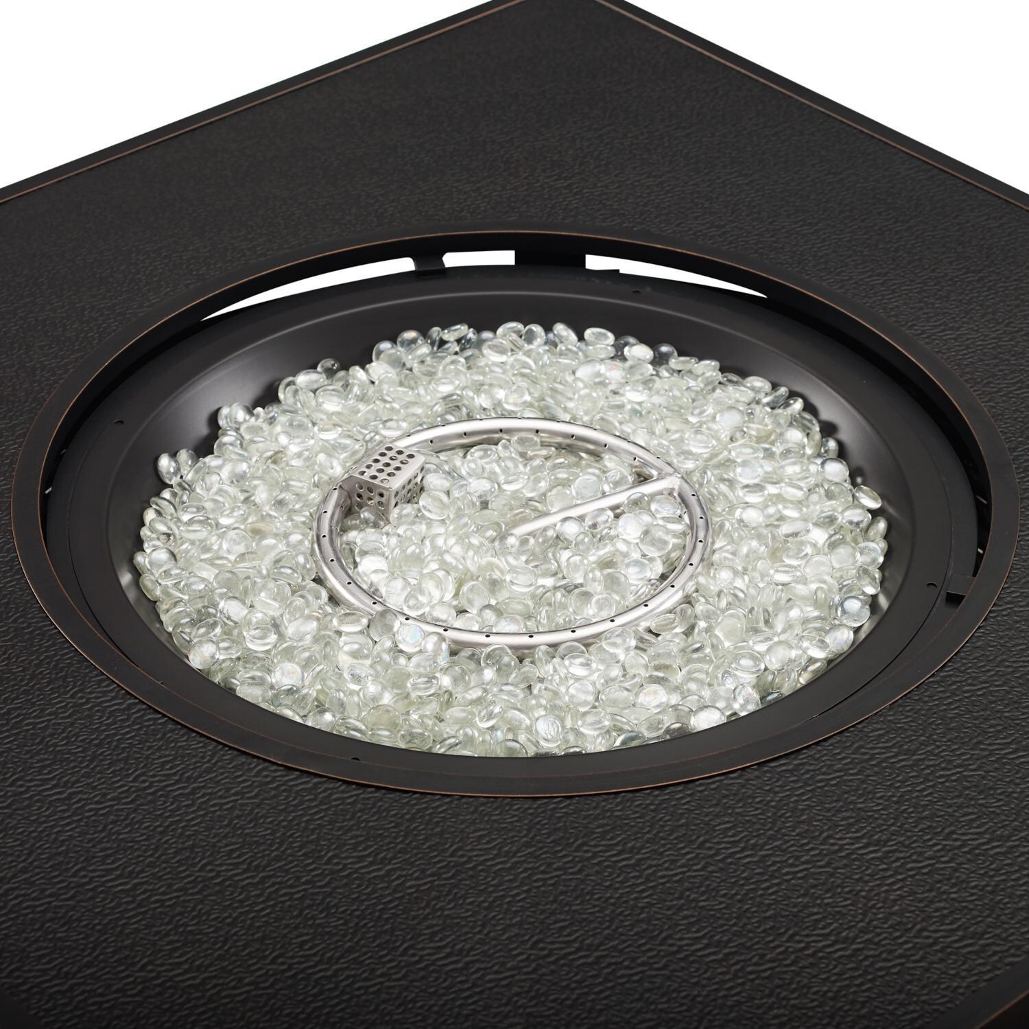 Ultimate Patio 63224-NG Welcome View 42-Inch Square Aluminum Natural Gas Fire Pit - Burner thumbnail