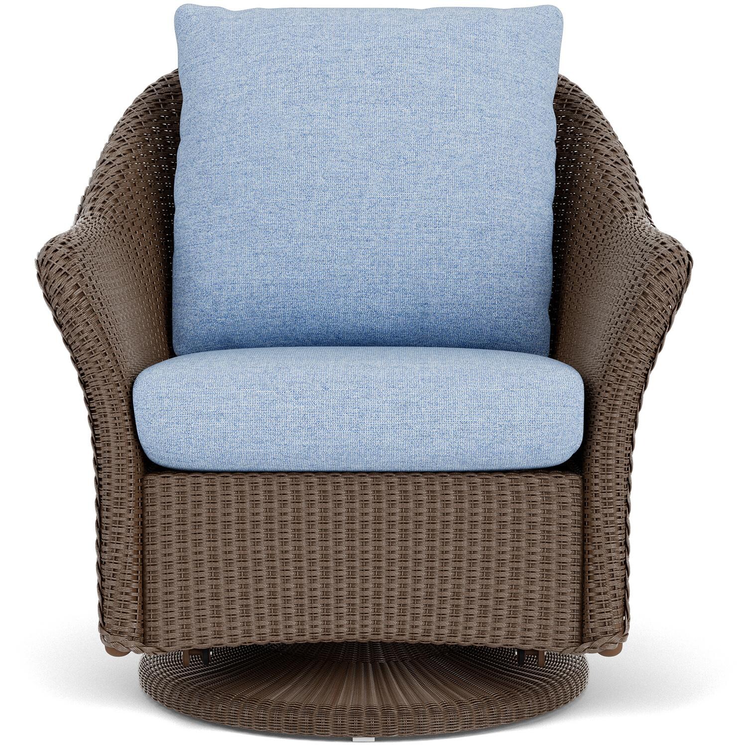 Lloyd Flanders Weekend Retreat Swivel Glider Lounge Chair in Bark Finish W/ Demo Skyway Fabric thumbnail