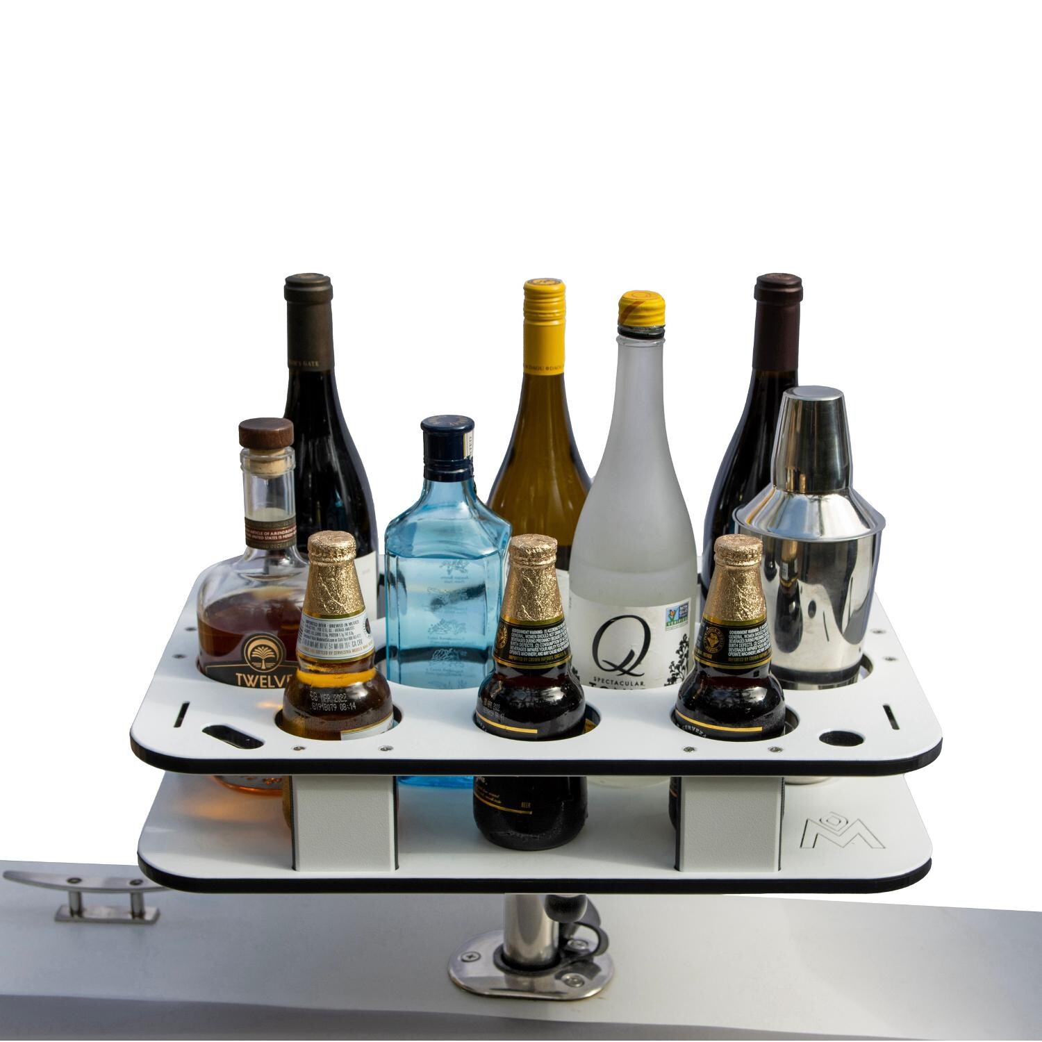 Magma T10-531 Rectangle Party Table with LeveLock Rod Holder Mount - Holding Drinks thumbnail