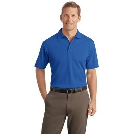 Port Authority Textured Moisture Wicking Polo Shirt - Classic Blue