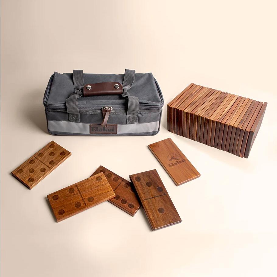 Elakai EGGD-00 Giant Wood Dominoes - With Carrying Case thumbnail