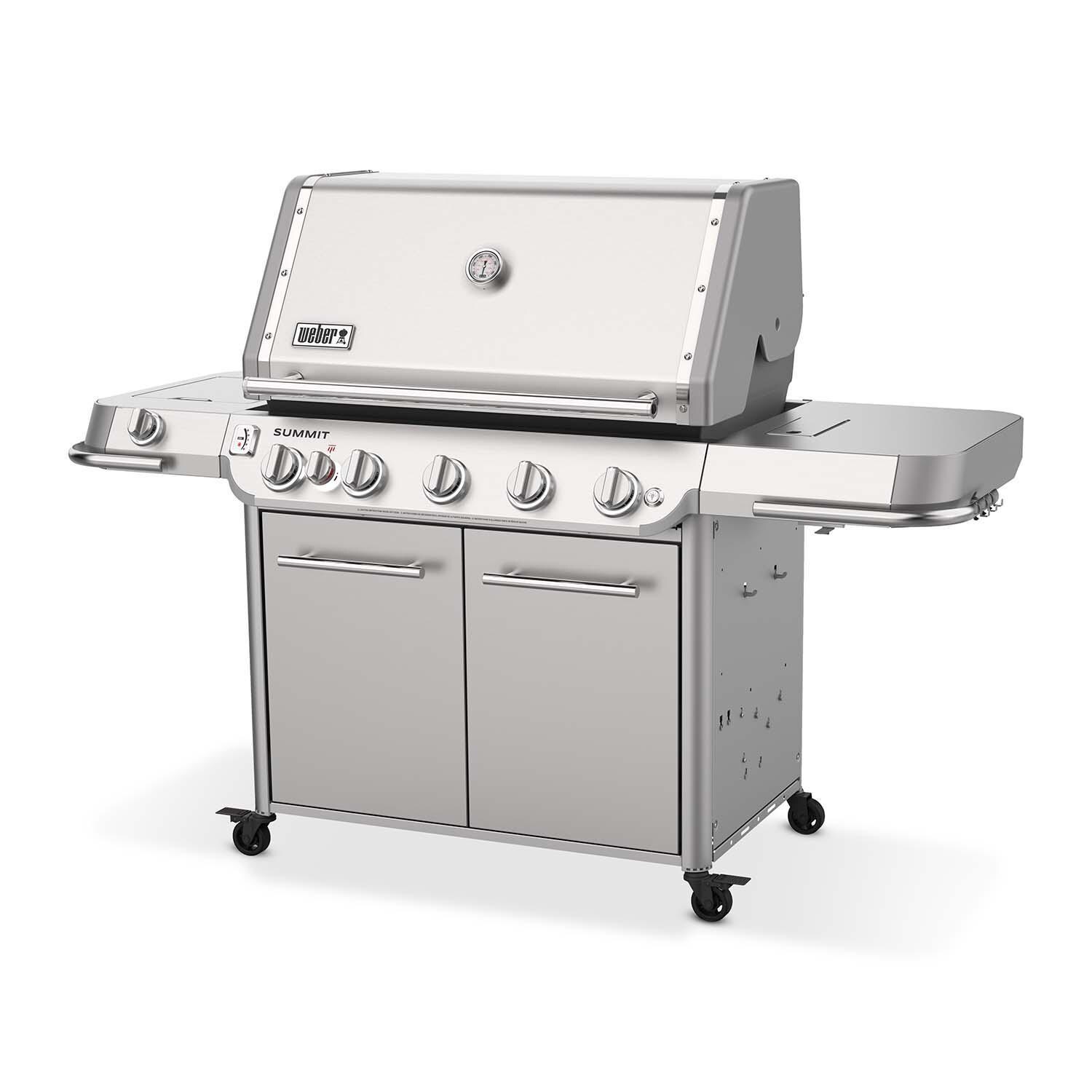 Weber Grills 1500028 Weber Summit FS38 S Propane Gas Grill - Stainless Steel - Right Angle - White Background thumbnail