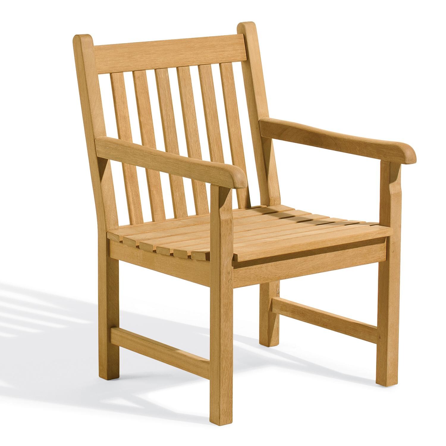 Oxford Garden Classic Natural Teak Dining Chair - Front View thumbnail
