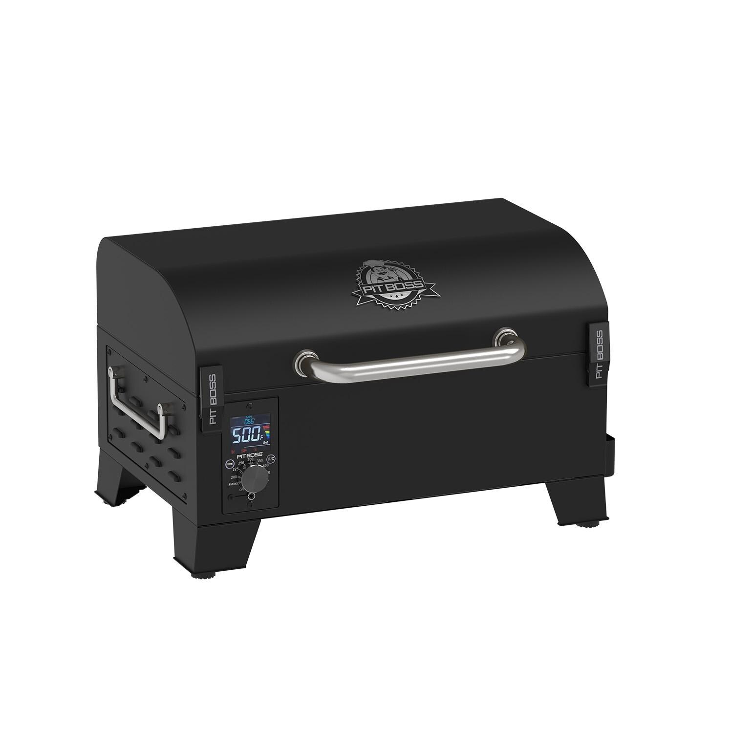 Pit Boss 11091 Table Top Pellet Grill - Matte Black - Left Closed - White Background thumbnail