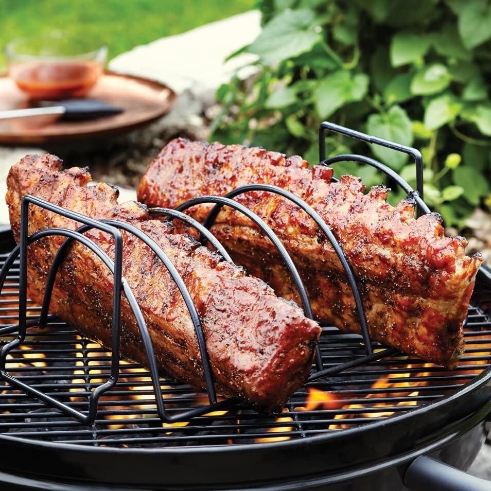 BBQ Dragon BBQD480 Extra Large Combination Rib & Roast Rack - Rib Rack thumbnail