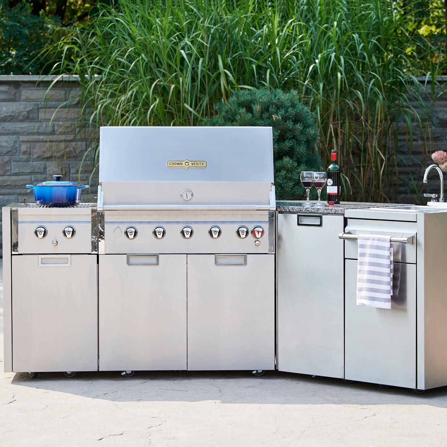 Crown Verity Infinite Series Modular Gas Grill Shown in Modular Outdoor Kitchen thumbnail