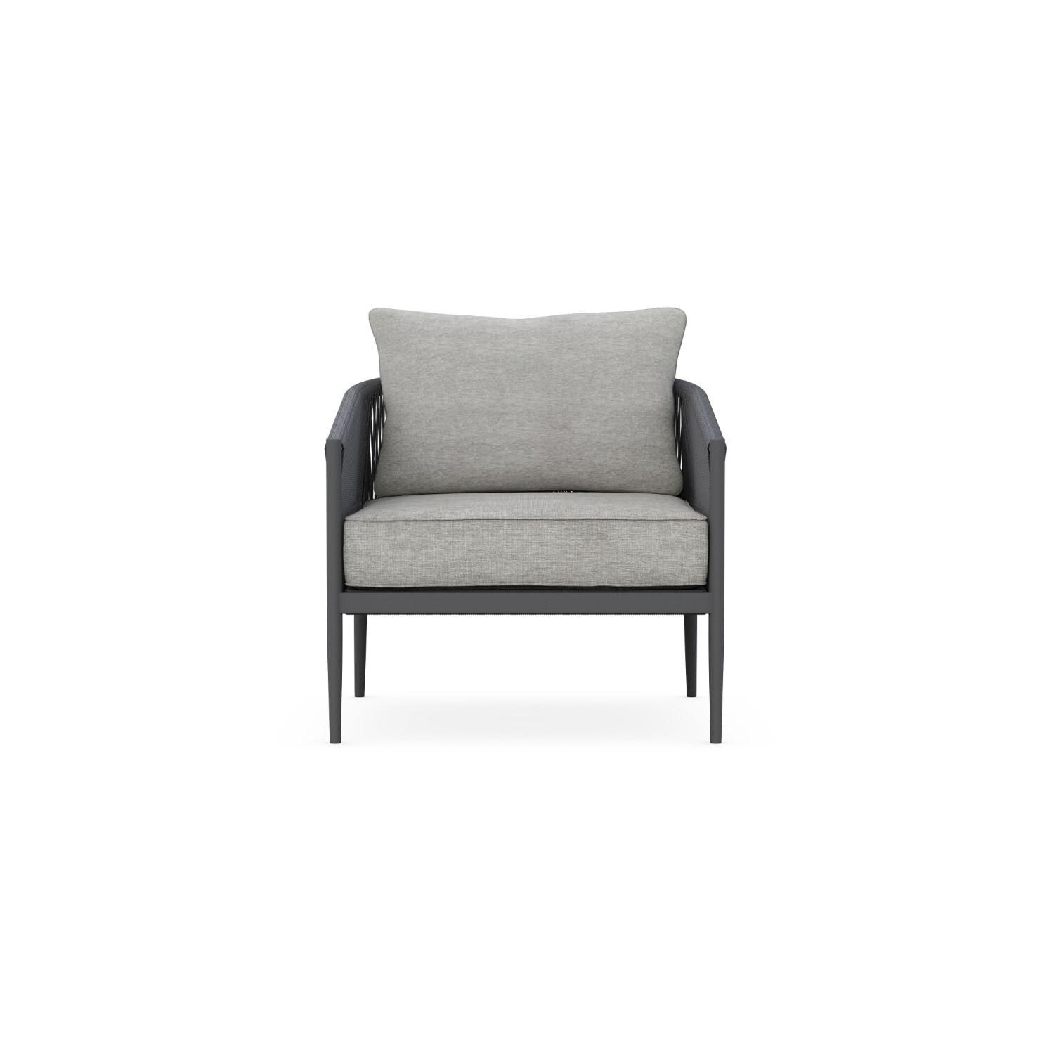 Azzurro Living CAT-R07S1-CU Catalina Woven Rope Club Chair in Ash/Fog - Front - White Background thumbnail