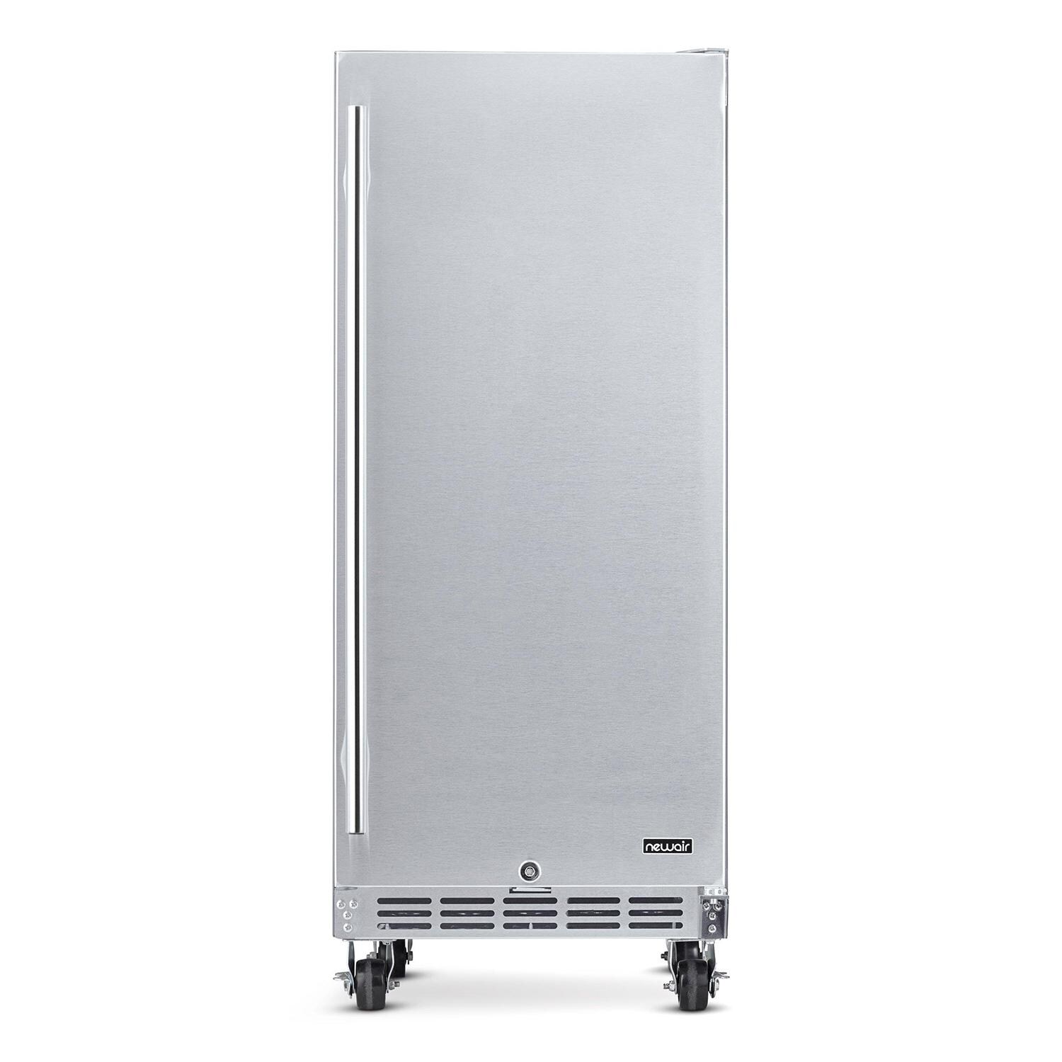 Newair NOF090SS00 15-Inch Built-in 90 Can Outdoor Beverage Fridge - With Casters thumbnail