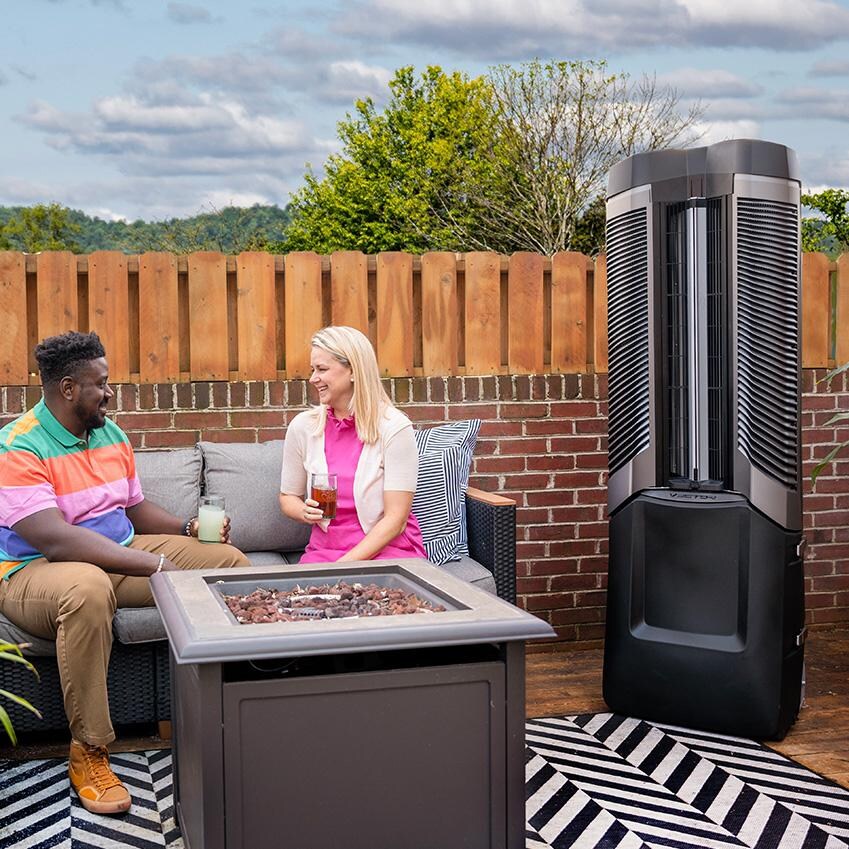 Big Ass Fans F-PWC-120V 15-Gallon Outdoor Misting Fan - Black - Outdoors With Friends thumbnail