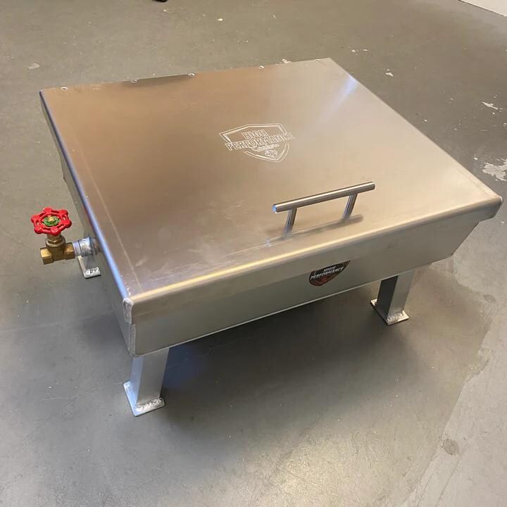 High Performance Cookers PWRS-28 28 Quart Powered Rack Steamer - Overhead - Lifestyle thumbnail