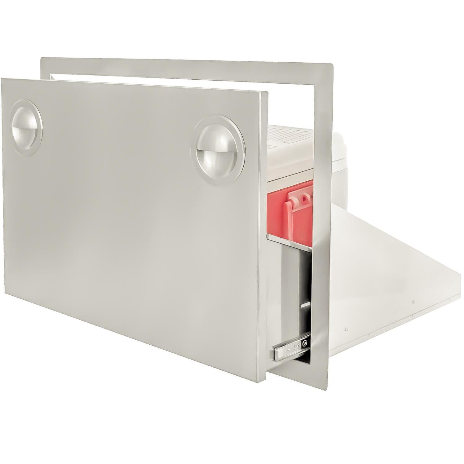 Portofino Series 30Inch Stainless Steel RollOut Ice Chest Storage Drawer BBQ Guys