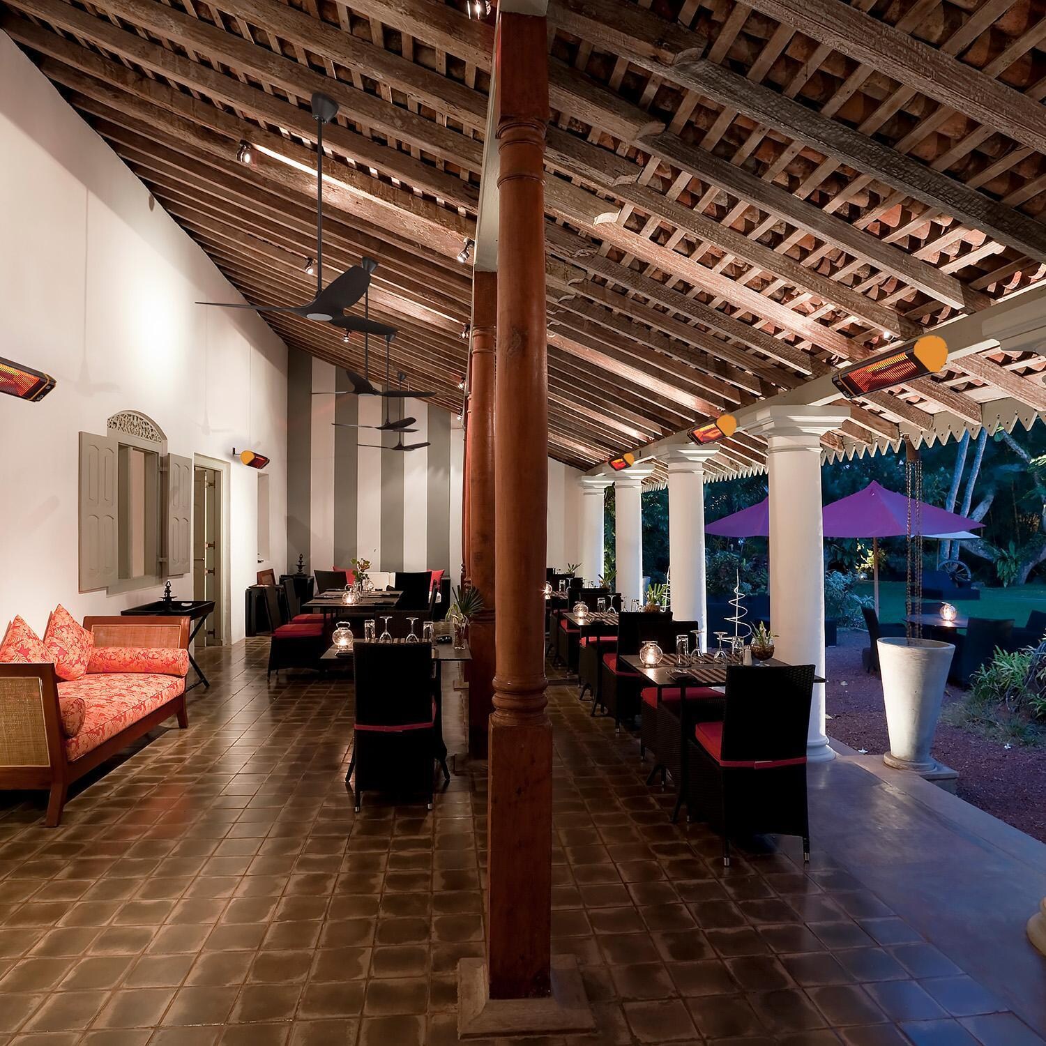 Big Ass Fans BAFCF15120B Obsidian 27 Inch 1500W Single Element 120V Electric Infrared Patio Heater -Black - Lifestyle thumbnail