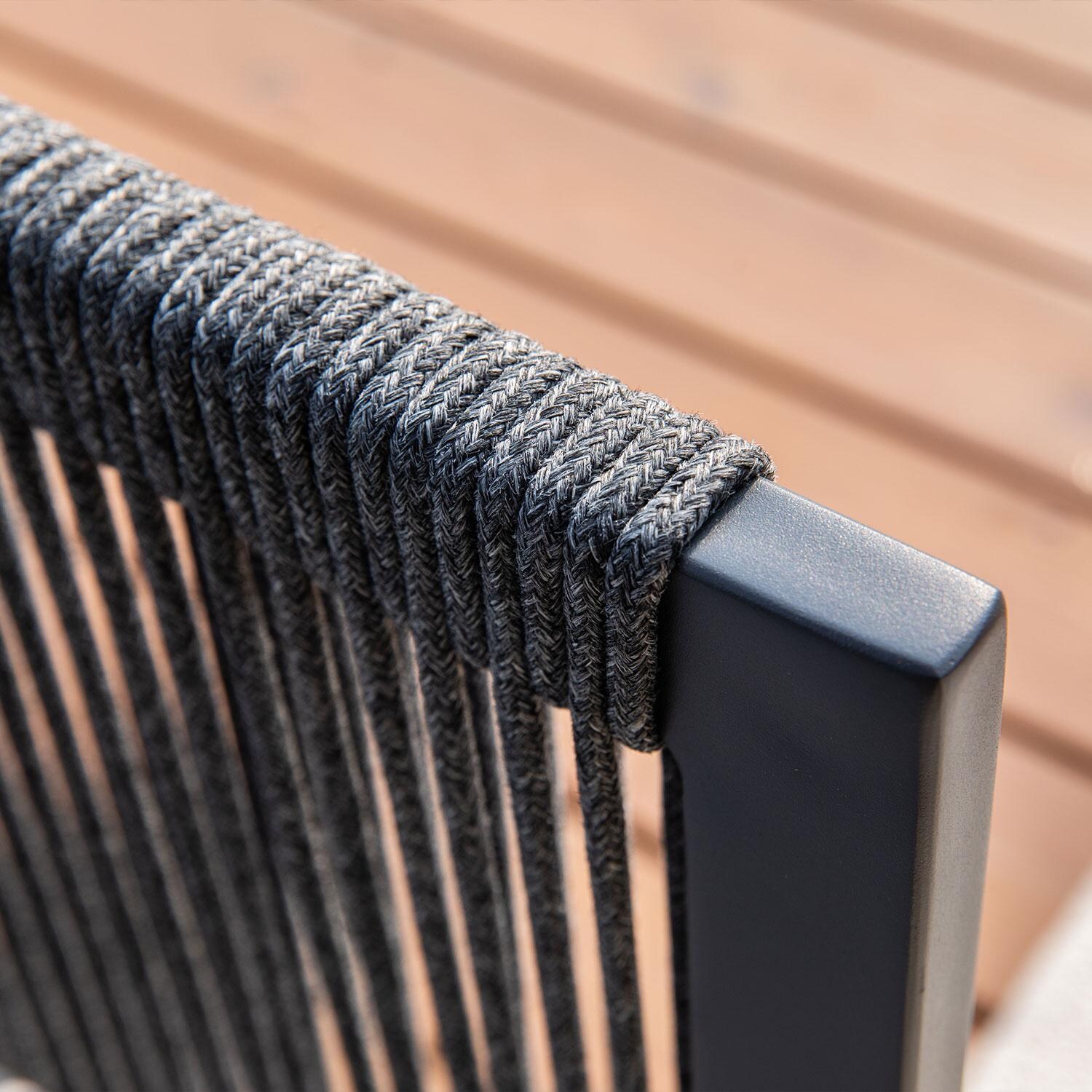 Elementi OS-2503T Capri Outdoor Aluminum Sofa w/ w/ Sunbrella Cushions - Frame - Detail thumbnail