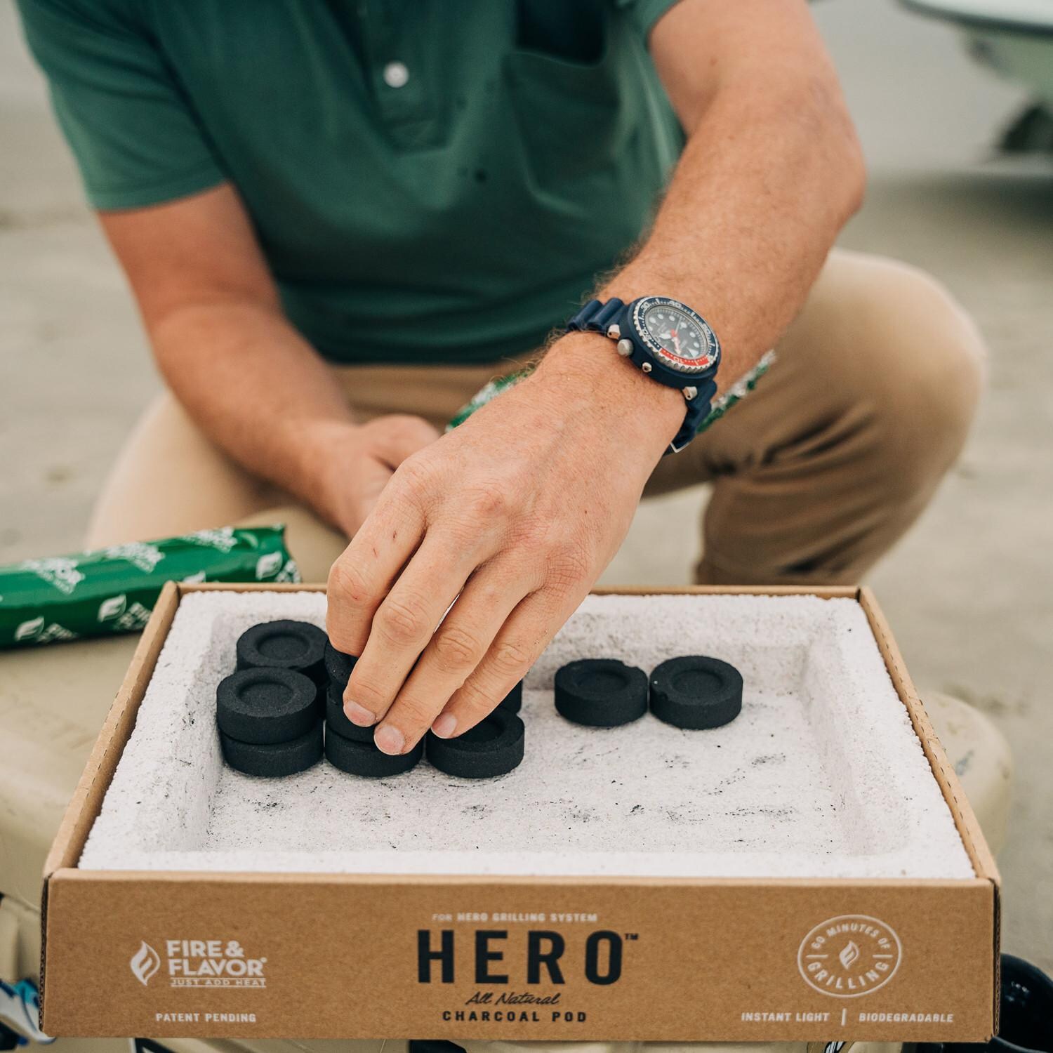 Fire & Flavor FFG7 HERO Charcoal Briquets - Refilling HERO Charcoal Pod thumbnail