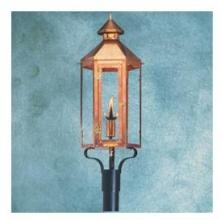 Legendary Lighting Neptune 1 Copper Propane Gas Light With Post Bracket And Electronic Ignition image